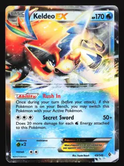 Keldeo EX 49/149 Boundaries Crossed Ultra Rare Pokemon Card - Image 1