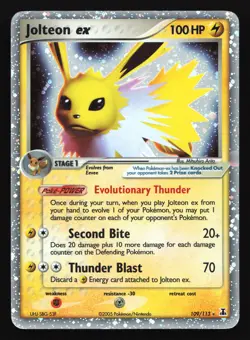Jolteon ex 109/113 Delta Species Ultra Rare Pokemon Card - Image 1