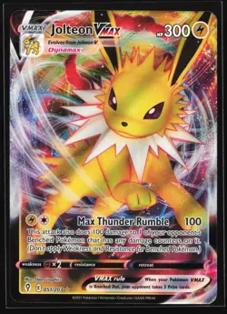 Jolteon VMAX 051/203 SWSH07: Evolving Skies Ultra Rare Pokemon Card - Image 1