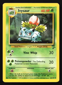 Ivysaur 44/130 Base Set 2 Uncommon Pokemon Card - Image 1