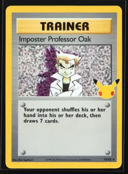 Imposter Professor Oak 73/102 Celebrations: Classic Collection Pokemon Card - Image 1
