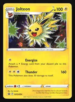 Jolteon SWSH094 Sword & Shield Black Star Promo Pokemon Card - Image 1