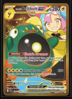 Iono's Bellibolt ex 188/159 SV09: Journey Together Gold Hyper Rare Pokemon Card - Image 1