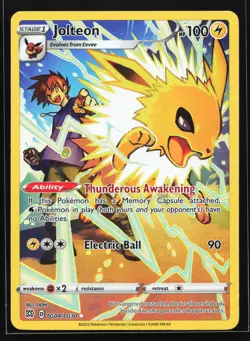 Jolteon TG04 SWSH09: Brilliant Stars Trainer Gallery Ultra Rare Pokemon Card - Image 1