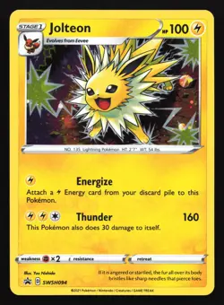 Jolteon SWSH094 Sword & Shield Black Star Promo Pokemon Card - Image 1