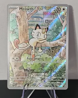 Meowth 106/094 ME02: Phantasmal Flames Illustration Rare Pokemon TCG Card NM - Image 1