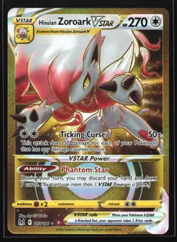Hisuian Zoroark VSTAR 213/196 SWSH11: Lost Origin Secret Rare Pokemon Card - Image 1