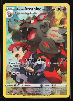 Hisuian Arcanine TG08 Lost Origin Trainer Gallery Ultra Rare Pokemon Card - Image 1