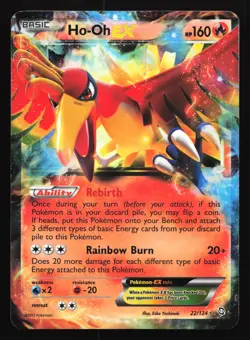 Ho-Oh EX 22/124 Dragons Exalted Ultra Rare Pokemon Card - Image 1
