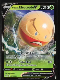 Hisuian Electrode V SWSH294 Sword & Shield Black Star Promo Pokemon Card - Image 1