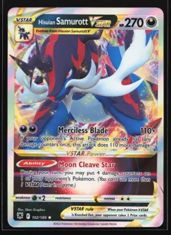 Hisuian Samurott VSTAR 102/189 SWSH10: Astral Radiance Ultra Rare Pokemon Card - Image 1