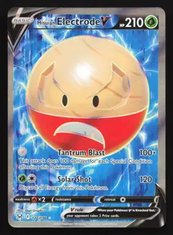 Hisuian Electrode V (Full Art) 172/196 Lost Origin Ultra Rare Pokemon Card - Image 1