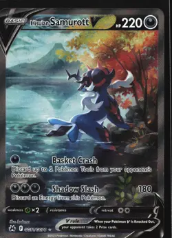 Hisuian Samurott V GG51 Crown Zenith: Galarian Gallery Ultra Rare Pokemon Card - Image 1