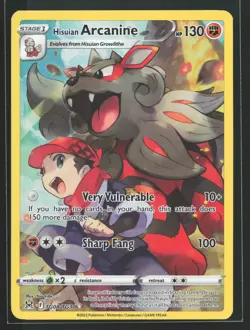 Hisuian Arcanine TG08 Lost Origin Trainer Gallery Ultra Rare Pokemon Card - Image 1