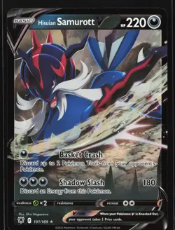 Hisuian Samurott V 101/189 SWSH10: Astral Radiance Ultra Rare Pokemon Card - Image 1