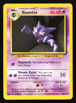 Haunter 29/102 Base Set Uncommon Pokemon Card - Image 1