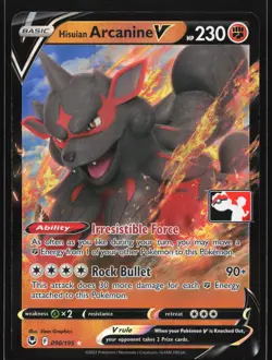 Hisuian Arcanine V 090/195 Prize Pack Series 3 Ultra Rare Pokemon Card - Image 1