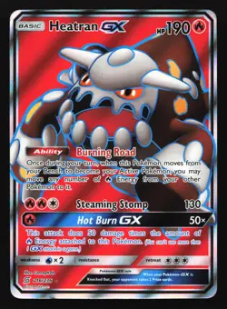 Heatran GX (Full Art) 216/236 SM - Unified Minds Ultra Rare,Holo Pokemon Card - Image 1