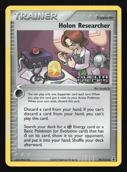 Holon Researcher 95/113 Delta Species STAMPED Reverse Holo Pokemon Card - Image 1