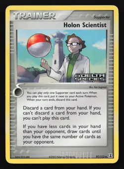 Holon Scientist 97/113 Delta Species STAMPED Reverse Holo Pokemon Card - Image 1
