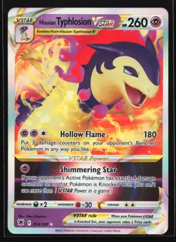 Hisuian Typhlosion VSTAR 054/189 SWSH10: Astral Radiance Ultra Rare Pokemon Card - Image 1