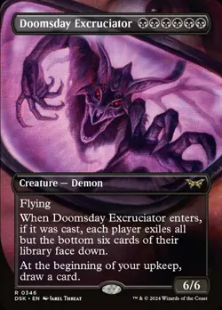 MTG Doomsday Excruciator - Foil - Borderless, Duskmourn: House of Horror, Damage - Image 1