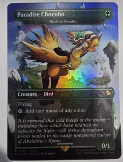 Paradise Chocobo Birds of Paradise 0483 Borderless Foil MTG Magic Final Fantasy - Image 1