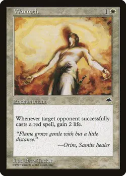 Warmth 1x MtG Tempest TMP SP/NM - Image 1