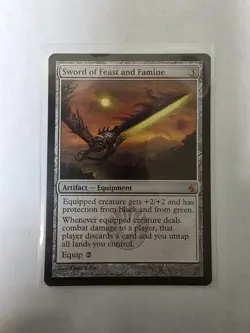 MTG Magic The Gathering Sword of Feast and Famine Mirrodin Besieged Regular - Image 1