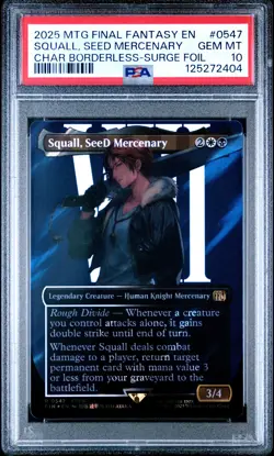 2025 MTG FINAL FANTASY #0547 SQUALL, SEED MERCENARY PSA 10 - Image 1