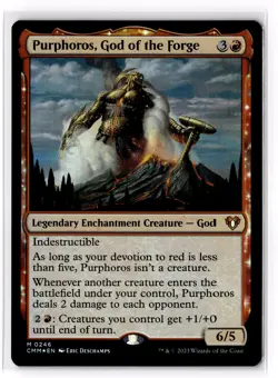 Purphoros, God of the Forge 246 Commander Masters Foil NM - Image 1