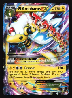 M Ampharos EX 28/98 XY - Ancient Origins Ultra Rare Pokemon Card - Image 1