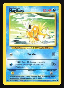 Magikarp 35/102 Base Set Uncommon Pokemon Card - Image 1