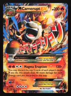 M Camerupt EX XY198 XY Black Star Promo Pokemon Card - Image 1