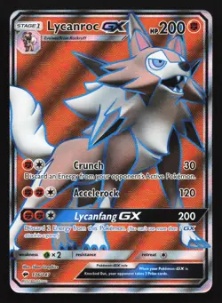 Lycanroc GX (Full Art) 136/147 SM - Burning Shadows Ultra Rare Pokemon Card - Image 1