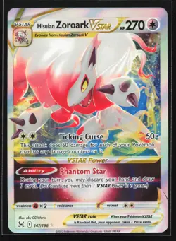 MISCUT/OC Pokemon Hisuian Zoroark VSTAR 147/196 Lost Origin Ultra Rare Holo NM - Image 1