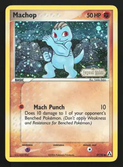 Machop 57/92 Legend Maker STAMPED Reverse Holo Pokemon Card - Image 1