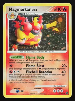 Magmortar 31/132 Secret Wonders Holo Rare Pokemon Card BLEED ERROR - Image 1