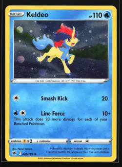 Keldeo 045/189 Astral Radiance Cosmos Holo Pokemon Card - Image 1