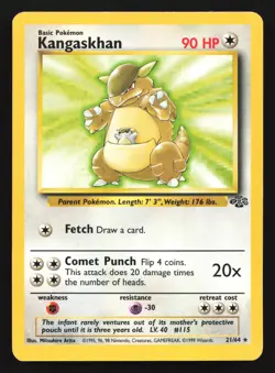 Kangaskhan 21/64 Jungle Rare Pokemon Card - Image 1