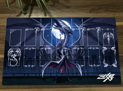 YGO Blue-Eyes White Dragon TCG CCG Playmat Card Game Mat Table Pad Free Bag - Image 1