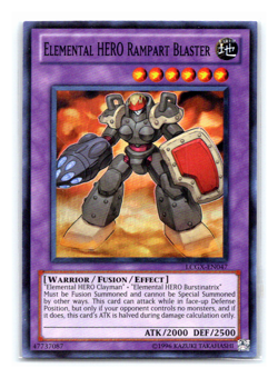 Elemental HERO Rampart Blaster - LCGX-EN047 - Super Rare Yugioh - Image 1
