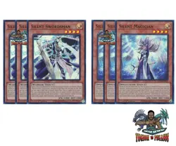 Yugioh! 3x Silent Magician Swordsman RA02 Ultra Rare 1st Ed NM - Image 1