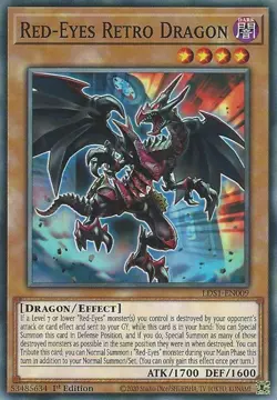 1x (NM) Red-Eyes Retro Dragon - LDS1-EN009 - Common - 1st Edition YuGiOh - Image 1