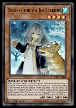 SPEAKER FOR THE ICE BARRIERS SDFC-EN003 STRUCTURE DECK: FREEZING CHAINS YU-GI-OH - Image 1