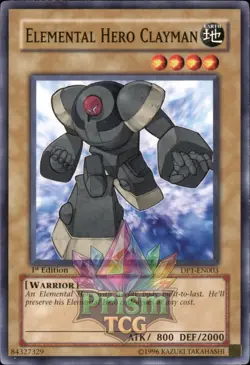 1st Ed Elemental HERO Clayman DP1-EN003 Yugioh - Image 1