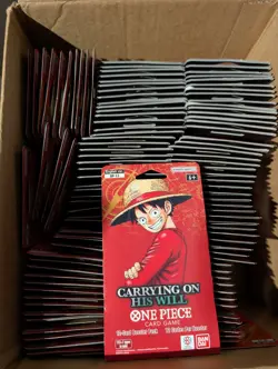 Lot of (90) One Piece English OP-13 Carrying On His Will Sleeved Booster Packs - Image 1