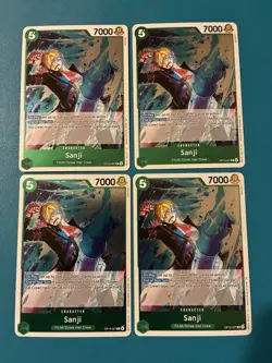 ONE PIECE TCG SANJI RARE PLAYSET OP13-027 CARRYING ON HIS WILL - Image 1