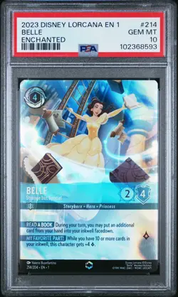 2023 DISNEY LORCANA EN 1-THE FIRST CHAPTER BELLE - STRANGE BUT SPECIAL PSA 10 - Image 1