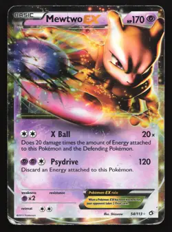 Mewtwo EX 54/113 Legendary Treasures Ultra Rare Pokemon Card - Image 1